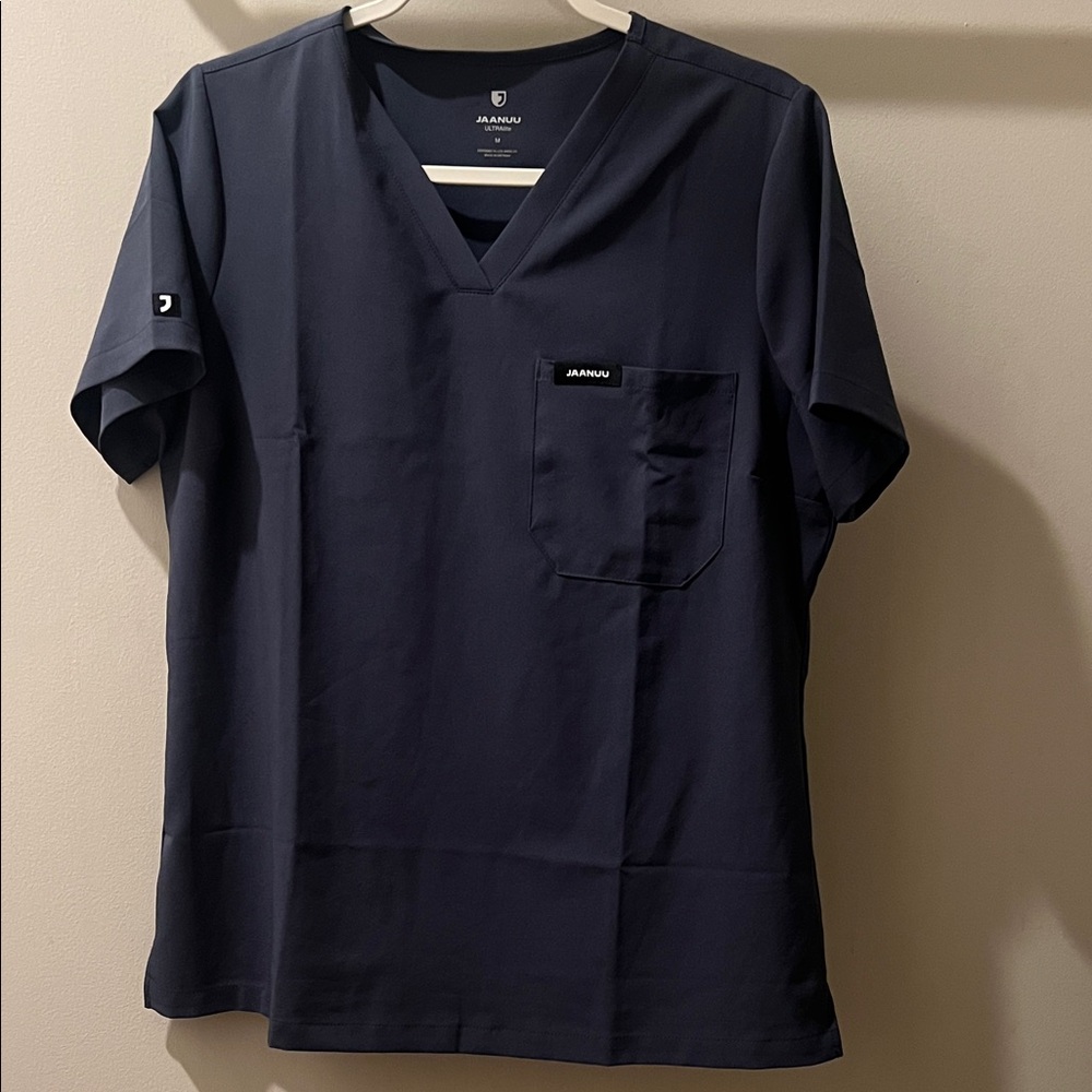 Jaanuu Women’s Charcoal Grey Scrub Top